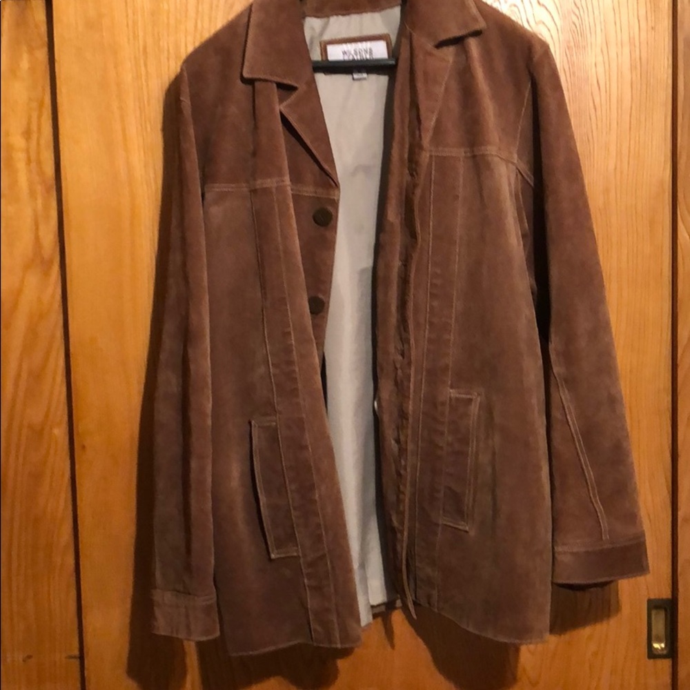 Wilsons Leather Suede Button Jacket